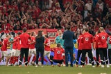 ÖFB Team feiert Sieg gegen Schweden