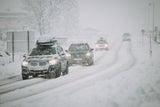 Tiefwinterliche Fahrbahnverhältnisse auf den Strassen bei Kaprun