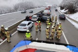 Crash in Rettungsgasse