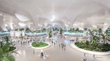 Eine Computeranimation, wie der neue Al Maktoum International Airport im Inneren aussehen soll.