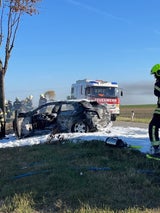 Brennendes Auto Moosbrunn