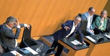 Vizekanzler Kogler, FPÖ-Chef Kickl, Gesundheitsminister Rauch und Klimaschutzministerin Gewessler
