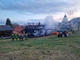 Großbrand eines Schuppens in Eisenreichs