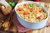 Überbackene Pasta.