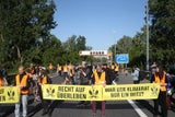 Protest auf der Ost Autobahn