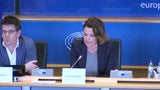 Pamela Rendi-Wagner bei ihrer Anhörung bei der ECDC