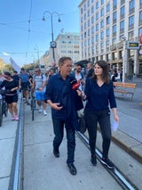 Anschober bei Klimastreik in Wien
