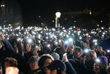 Lichtermeer gegen Antisemitismus am Wiener Heldenplatz am 2.11.2023