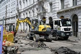 In der Herrengasse wird auch gegraben