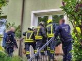 Schäferhund versperrt Zugang