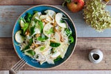 Apfel-Fenchel-Ziegenfrischkäse-Salat ayurvedisch.