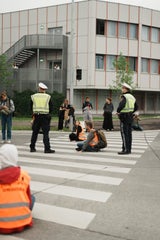 Klimakleber legen Verkehr in St. Pölten lahm