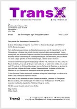 Offener Brief des Transgender-Vereins "TransX" an Bundeskanzler Nehammer