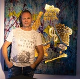 Klaus Biedermann vor seinem New-York-Motiv.