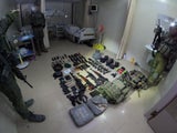 Foto der Waffen im Al-Kuds-Krankenhaus