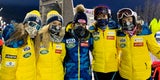 US-Ski-DameN esi Stiegler, Nina O'Brien, Mikaela Shiffrin, Lila Lapanja, und Paula Moltzan