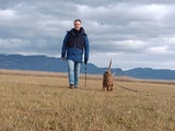 SPö-Chef Andreas Babler mit ungarischer Jagdhündin Ika.