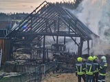 Großbrand eines Schuppens in Eisenreichs