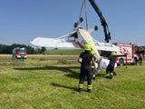Bruchlandung Kleinflugzeug abgestürzt