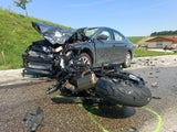 Biker Frontal Crash