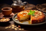 Grieß-Orangen-Torte.