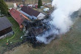 Großbrand eines Schuppens in Eisenreichs