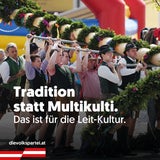 ÖVP-Sujet "Tradition statt Multikulti"
