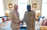 König Charles traf heute den nigerianischen Präsidenten Bloa Ahmed Tinubu