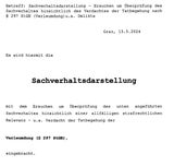 Sachverhaltsdarstellung