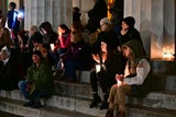 Lichtermeer gegen Antisemitismus am Wiener Heldenplatz am 2.11.2023