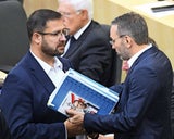 FPÖ-Generalsekretär Christian Hafenecker (L.) und Klubobmann Herbert Kickl