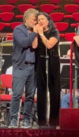 Anna Netrebko und Jonas Kaufmann bei den Proben in der Mailänder Scala