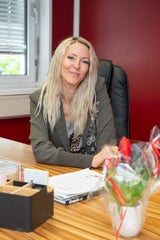 Simone Lugner in ihrem Büro in der Lugner City