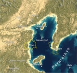 Paläogeographie des Wiener Beckens vor 12,2 Millionen Jahren 