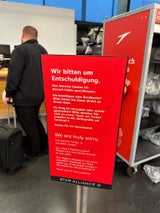 Service Center der AUA geschlossen.