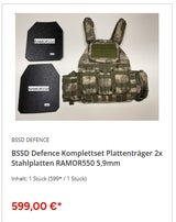 Europa in Aufrüstung: Online-Shop bietet jetzt Kampfwesten und Bunker an