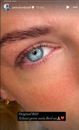 Das Original-Foto von Lauras Auge