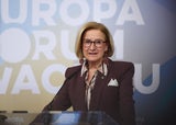 Landeshauptfrau Johanna Mikl-Leitner bei der Pressekonferenz zum 30. Europa-Forum Wachau 2026.&nbsp;