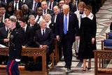 Donald und Melania Trump bei der Trauerfeier in Washington
