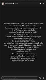 Cora Schumacher postete ein neues Statement auf Instagram