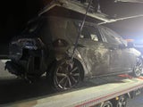 Autotransport in Flammen
