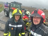 Feuerwehr-Kommandant Karl Lechner (li.) und Rainer Handlfinger, Bürgermeister
