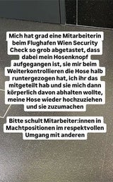 Flughafen Wien: Star-Kabarettistin gewaltvoll abgetastet & "Hose halb runtergezogen"