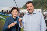 FPÖ-Vizechefin Marlene Svazek und Lega-Chef Matteo Salvini.