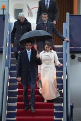 Der Emir von Qatar Scheich Tamim bin Hamad Al Thani und Sheikha Jawaher&nbsp;