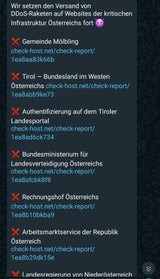 Attackierte Websites