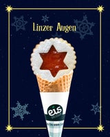 Eis-Greissler: Zimt-Zwetschke und Linzer Auge im Stanitzel