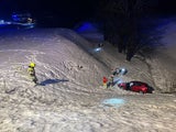 Unfall Fahrzeug abgestürzt Söll