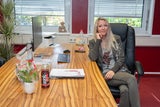 Simone Lugner in ihrem Büro in der Lugner City