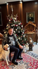Richard Lugner und sein Hund "Michi"&nbsp;